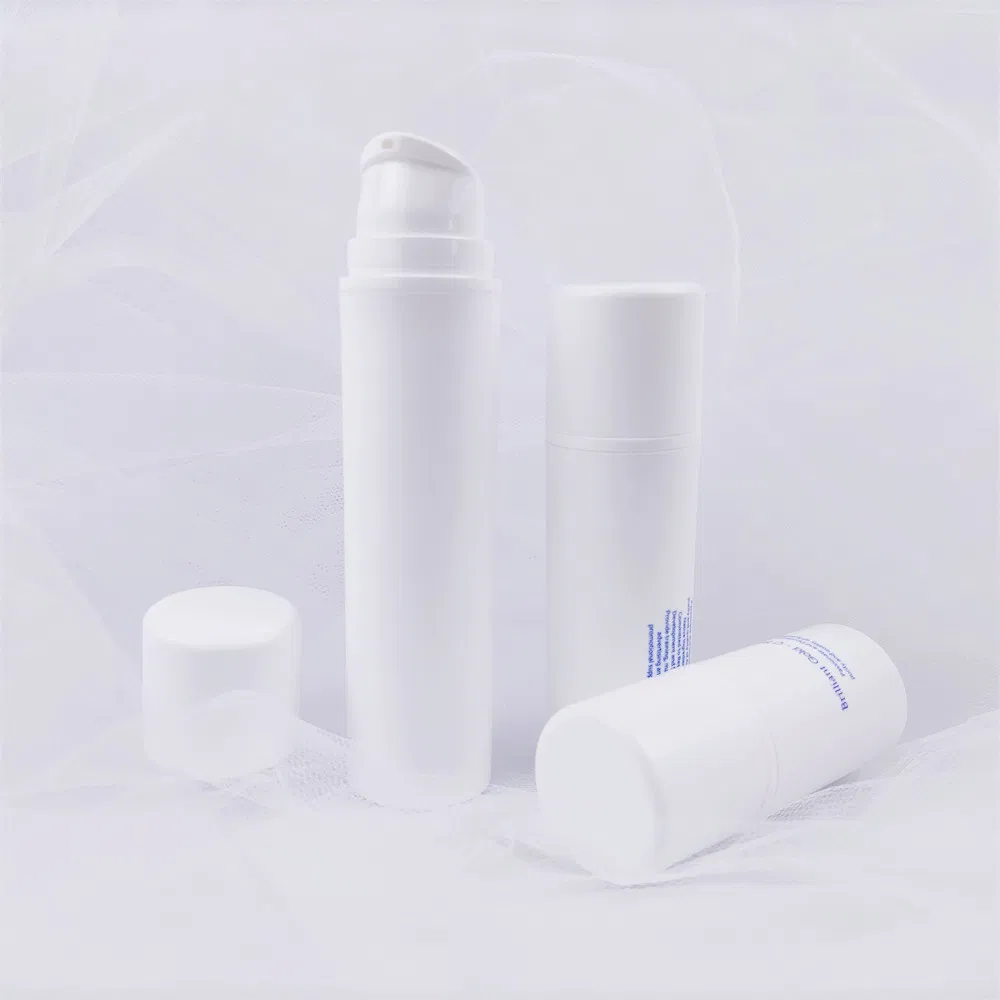 Eco-Friendly 15ml 30ml 50ml White Empty PP Plastic Cosmetic Packaging Container Serum Lotion Airless Pump Bottle