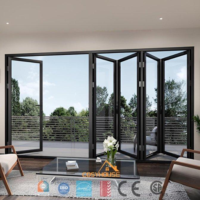 Large Glass Aluminum Sliding Door System with Double Glazing Nfrc As2047 Certified