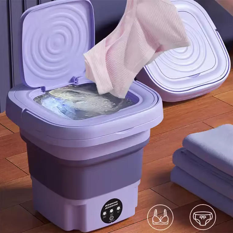 Travel Portable Mini Folding Wash Machine Automatic Small Household Underwear Washer and Dryer Laundry Machine