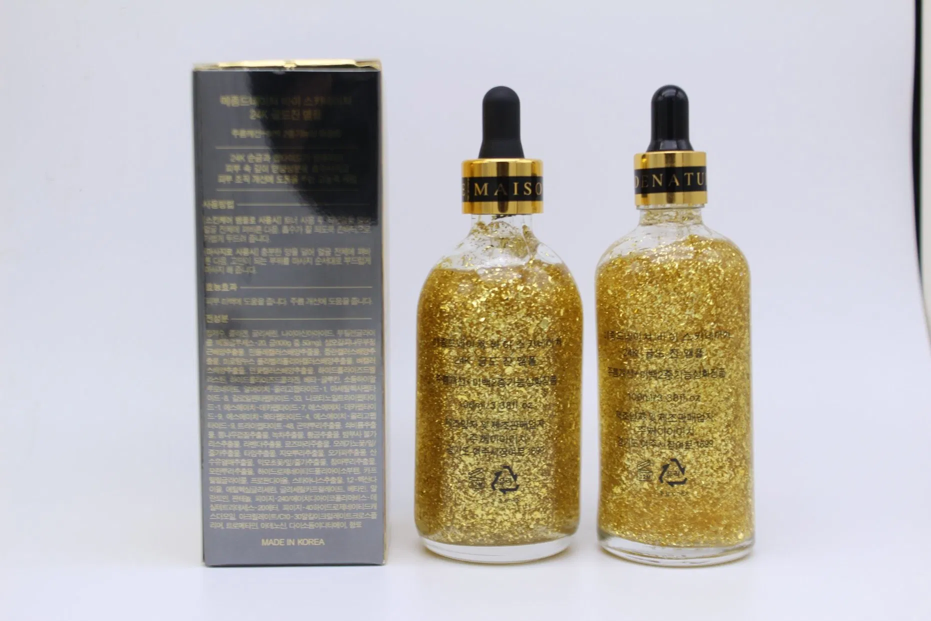 Korea Hot Sale 24K Goldzan Ampoule 99.9% Pure Gold Face Essence 100ml