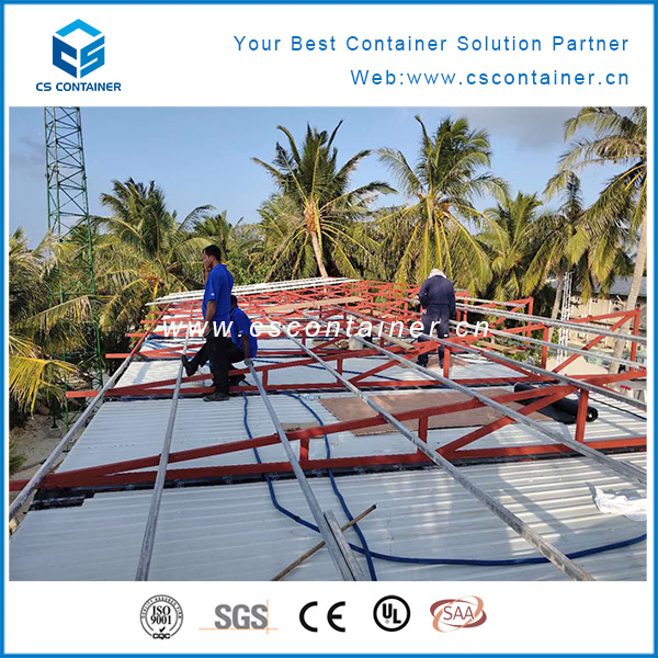 Customized Container House, Folded Container House, Morden Garden Container House with Kitchen and Toilet