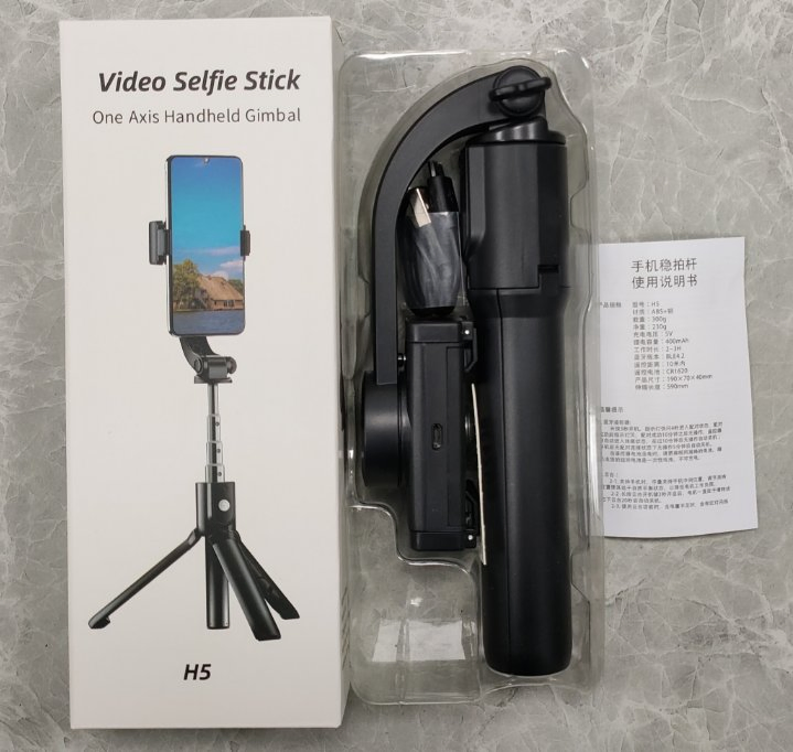 H5 Portable Extendable Tripod Stabilizer Selfie Stick Suitable for Vlog/Video/Facebook with Bluetooth