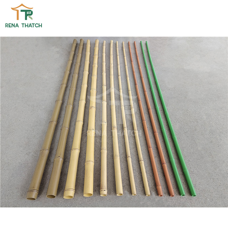 1~5m Long Synthetic Bamboo Pole Plastic Bamboo Stick Stake Canes Artificial Bamboo Cladding