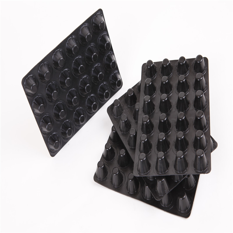 100% Virgin Material Tunnel HDPE LDPE PVC Drainage Board with 10mm Dimple Height