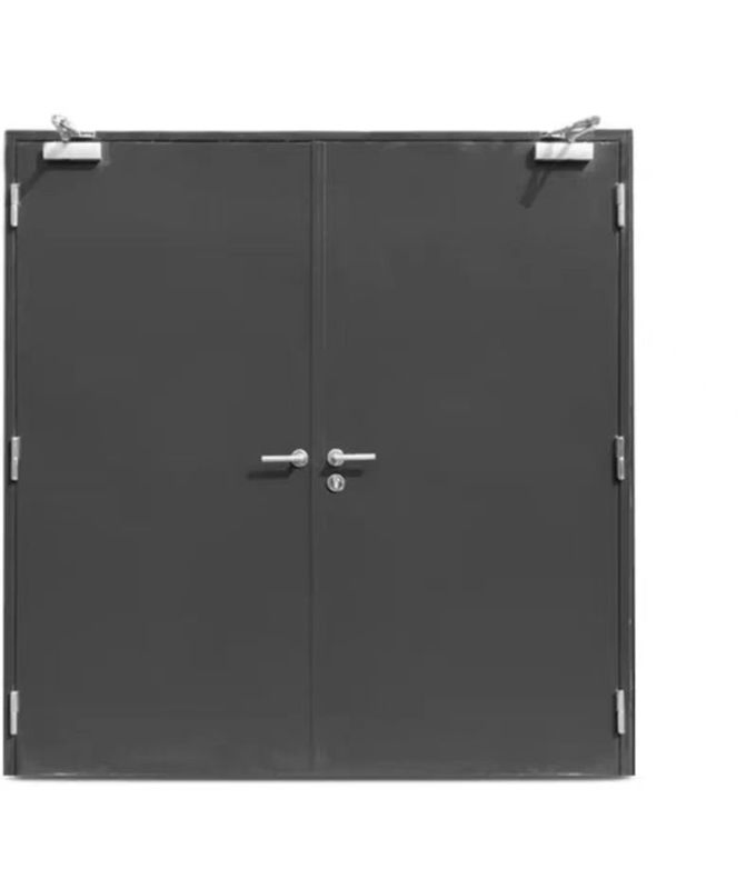 Security Double Steel Fire Door for Warehouse and Industrial Use
