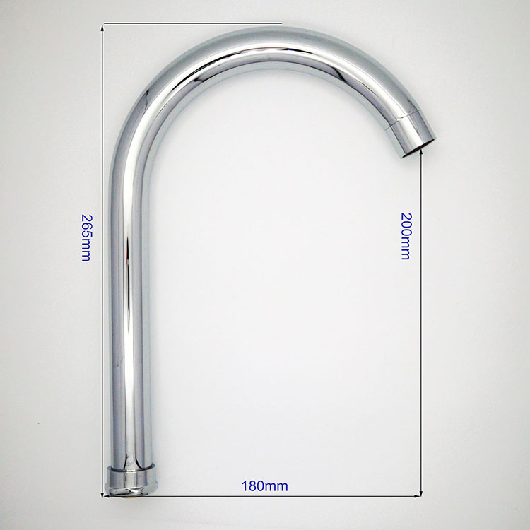 Хромированный излив для смесителя из нержавеющей стали