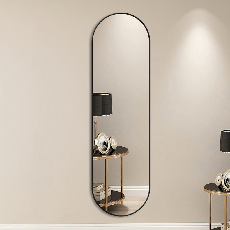 Large Anti-Explosion Dressing Mirror Aluminium Framed Oversize Free Standing Floor Full Length Mirror