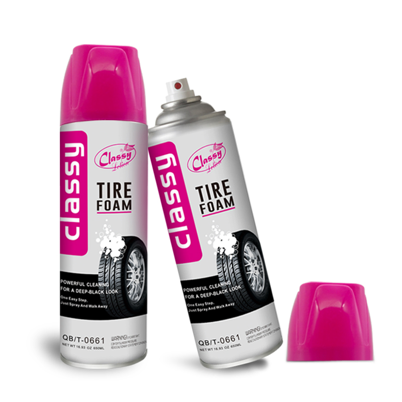 Powerful Cleaning for a Deep-Black Look Tire Foam