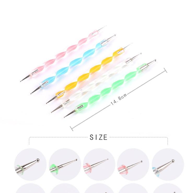 Wholesale Fashionable Colorful Double-Head Nail Art Painting Brush Dotting