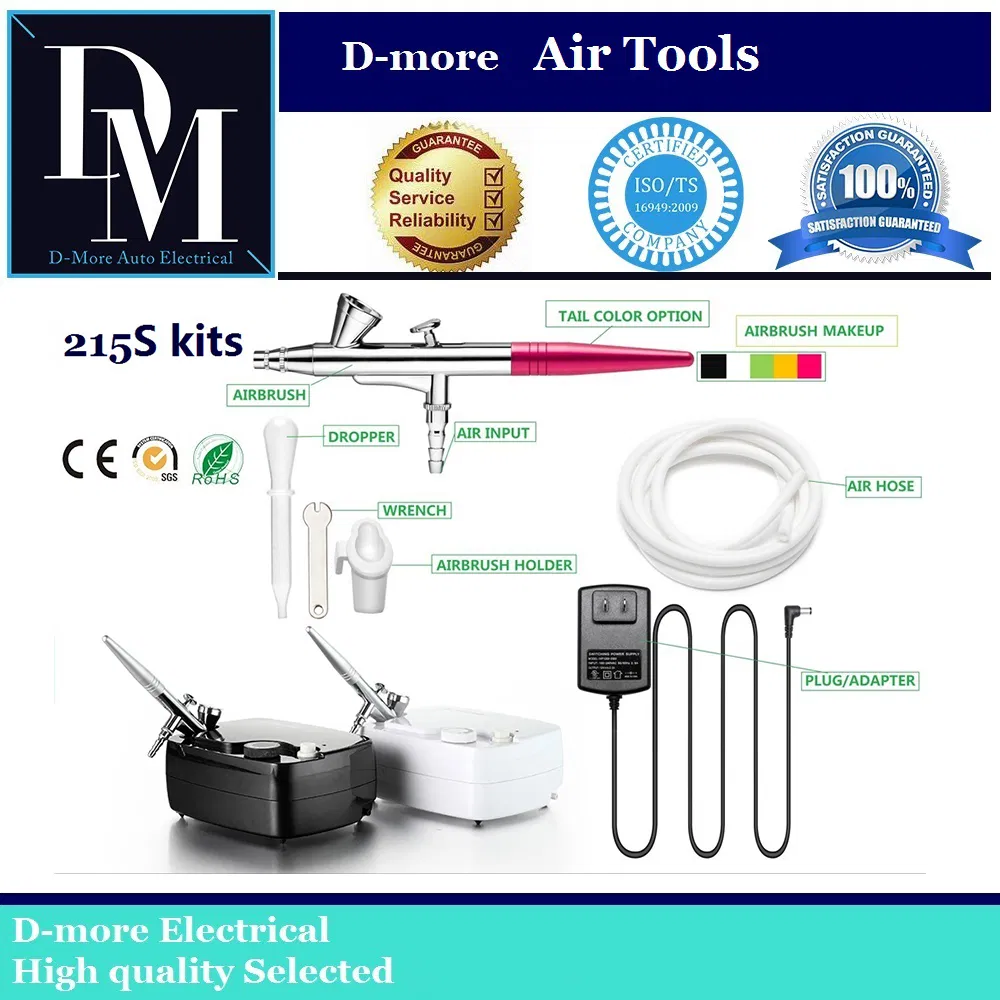 Professional Airbrush Kits for Makeup Compressor Nails Tatttoo Tanning Dm-215s 