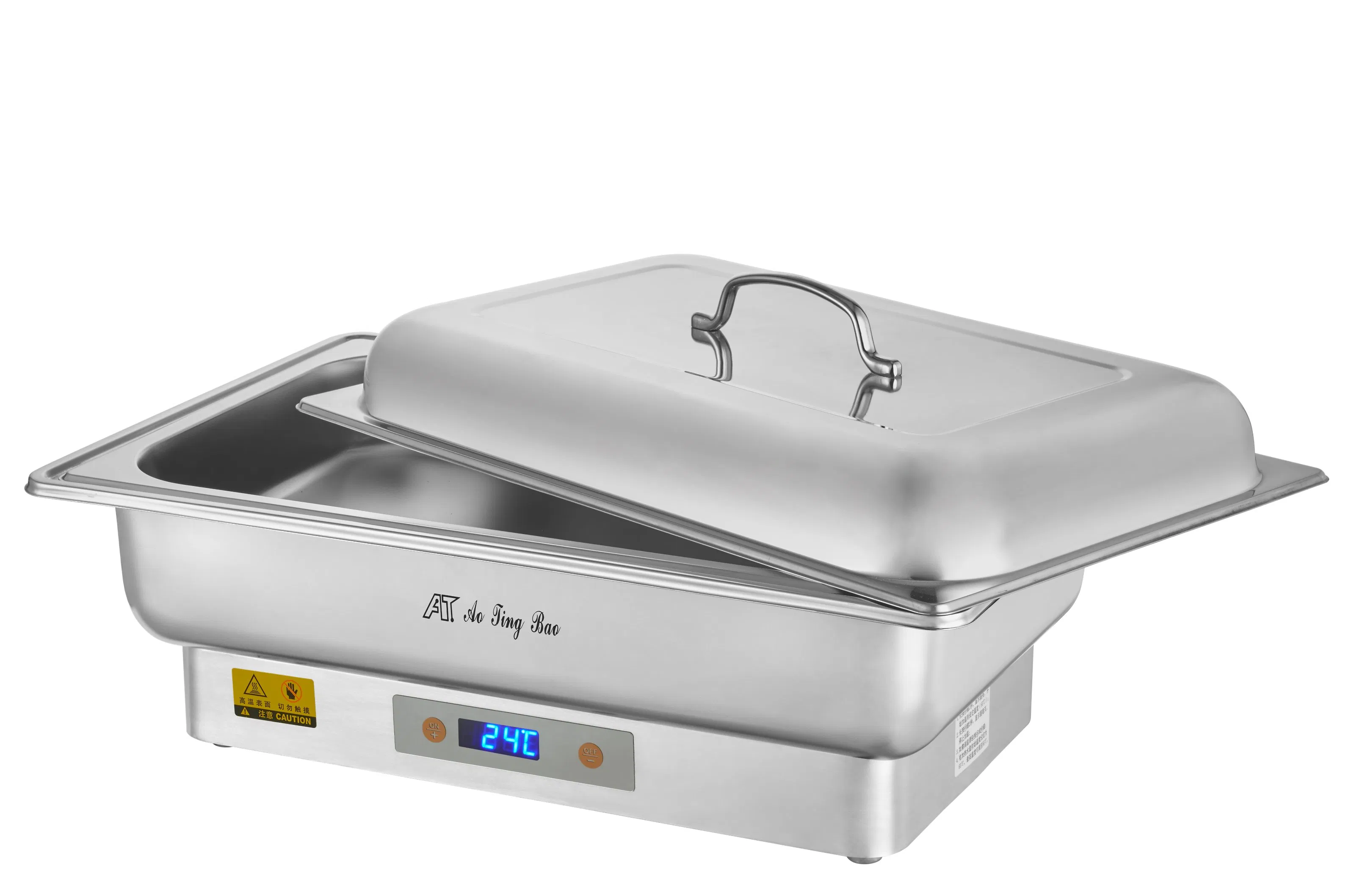 Commercial Electric Stainless Steel Kitchenware Food Soup Warmer Steamer Tray Chafing Dish