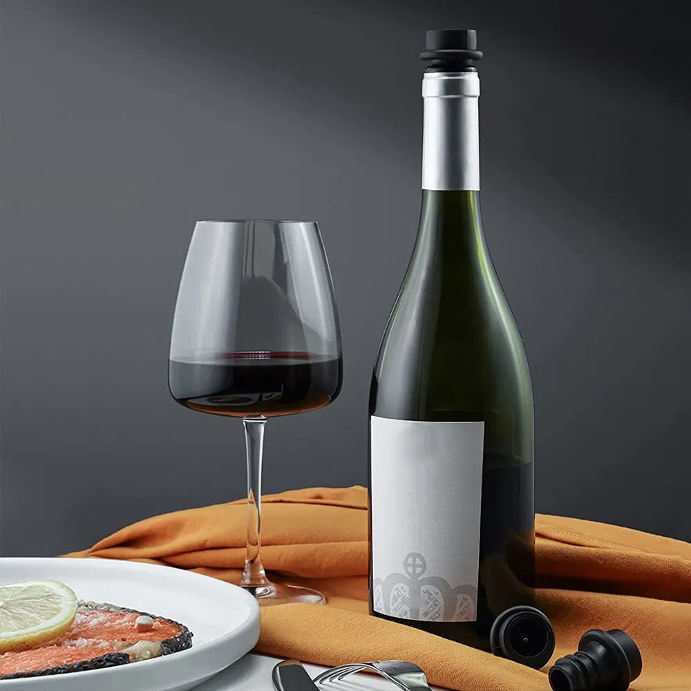 Wine Saver Stopper Wine Preserver with 4 Vacuum Stoppers Reusable Bottle Sealer