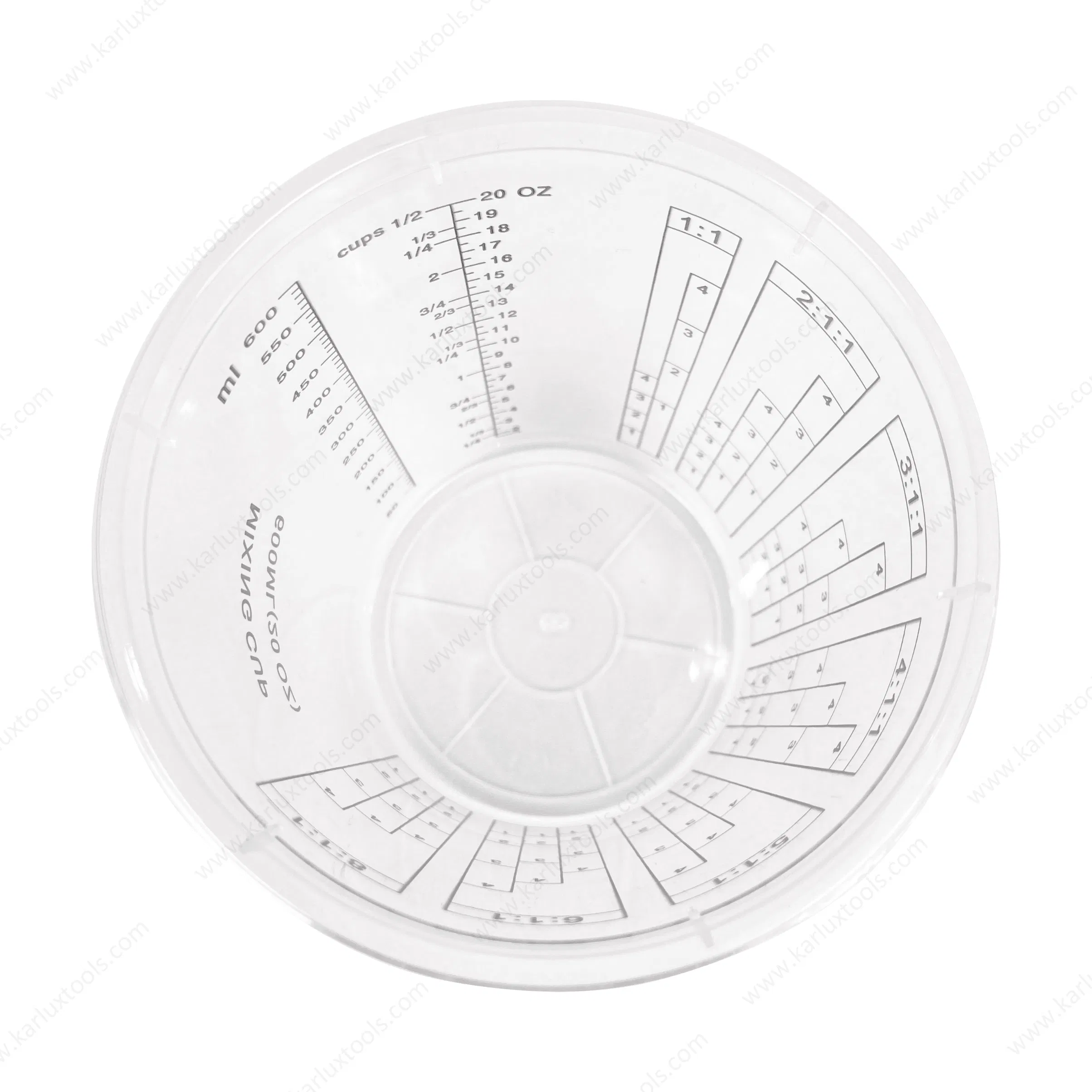 20 Oz 600ml Auto Paint Measuring Cups 20 Ounce PP Plastic Resin Epoxy Disposable Quart Mixing Cups Graduated Paint Mixing Cups