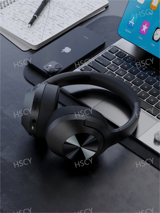 Wireless Headset with Noise Canceling, Foldable and Rotatable Design - Great for Music and Online Meetings