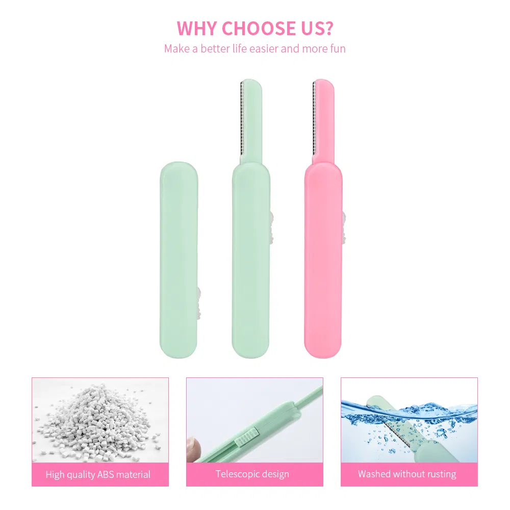 Portable Mini Retractable Face Eyebrow Razor Women and Men's Painless Safety Female Body Facial Shaver