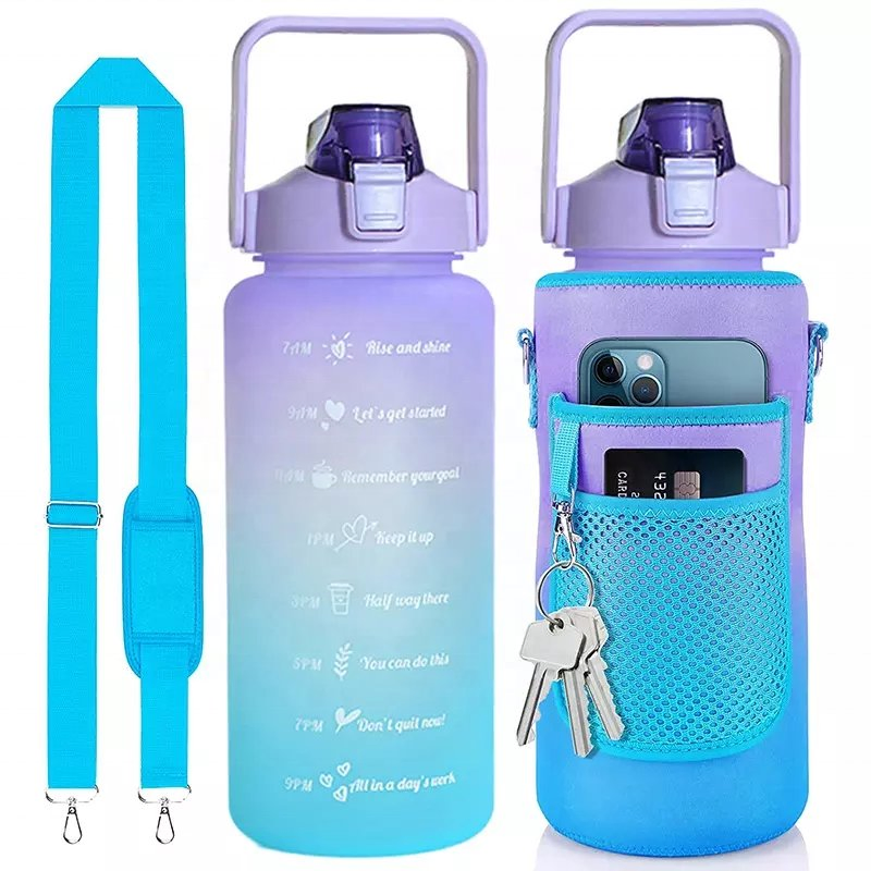 Bulk Empty 2025 S Eco Friendly Babies with Strap Bling Stainless Steel Pure Copper Motivational 2L Water Bottle
