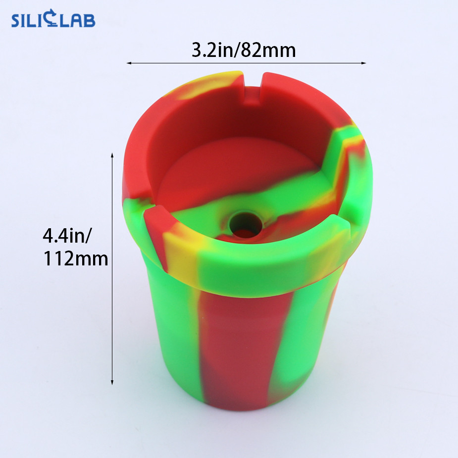 Portable Car Trash Can Butt Bucket Self-Extinguishing Silicone Car Ashtray Smoking Products