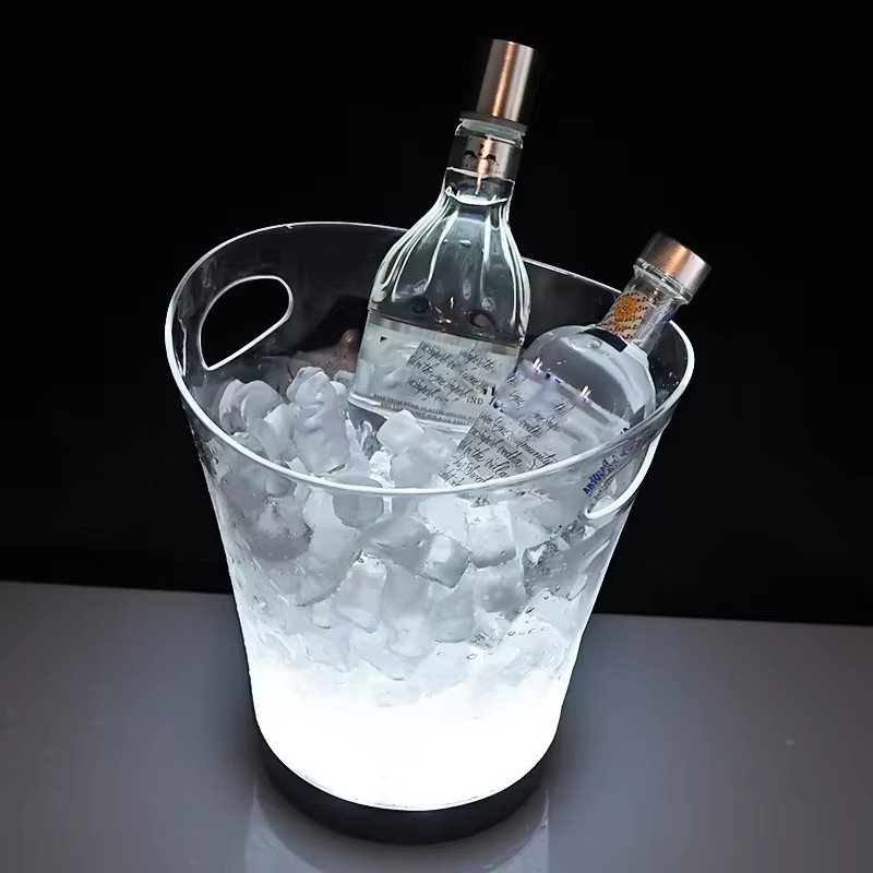Custom Logo Plastic Bar Champagne 3L 5L Beer Wine Restaurant Home Creative Ice Bucket