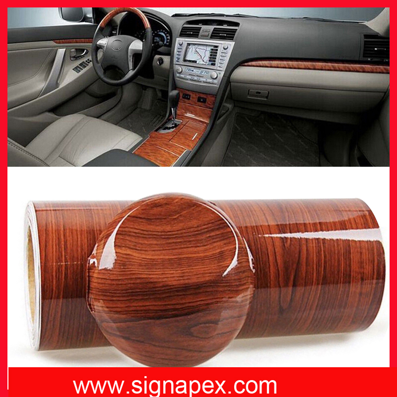 Signapex Air-Release Wood Grain Car Vinyl Interior Decal Sticker Car Wrap Film Stickers