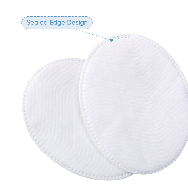 50PCS Oval Wave Pattern Cotton Pads 100% Pure Cotton for Women