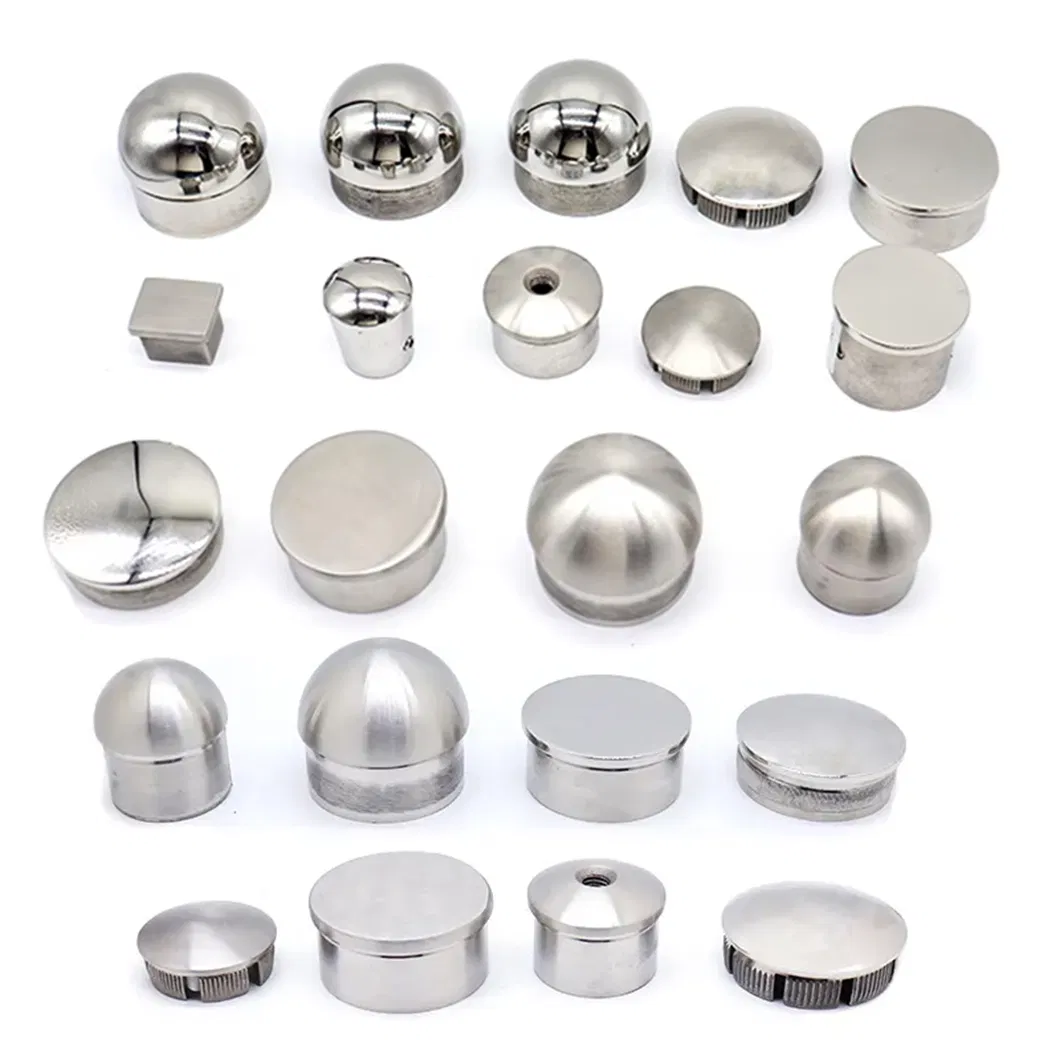Made in China Price Custom Precision Stainless Steel Handrail End Cap Glass Railing Cover for Household Stair Parts