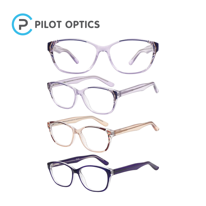 Pilot Optics Wholesale Trendy Rectangle Glasses Anti Blue Light Eyeglasses Optical Frames
