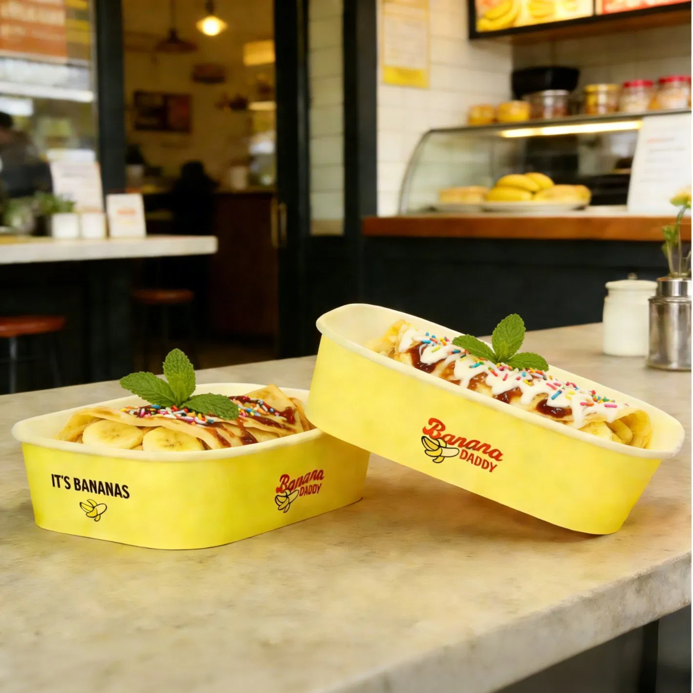 Customized Food Safe Disposable Kraft Paper Salad Bowl for Healthy Food Packaging