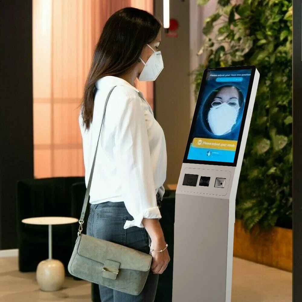 Self-Ordering Kiosk 21.5 21 22 Inch Touch Screen Android Totem Self Service Kiosks with Camera Printer Scanner