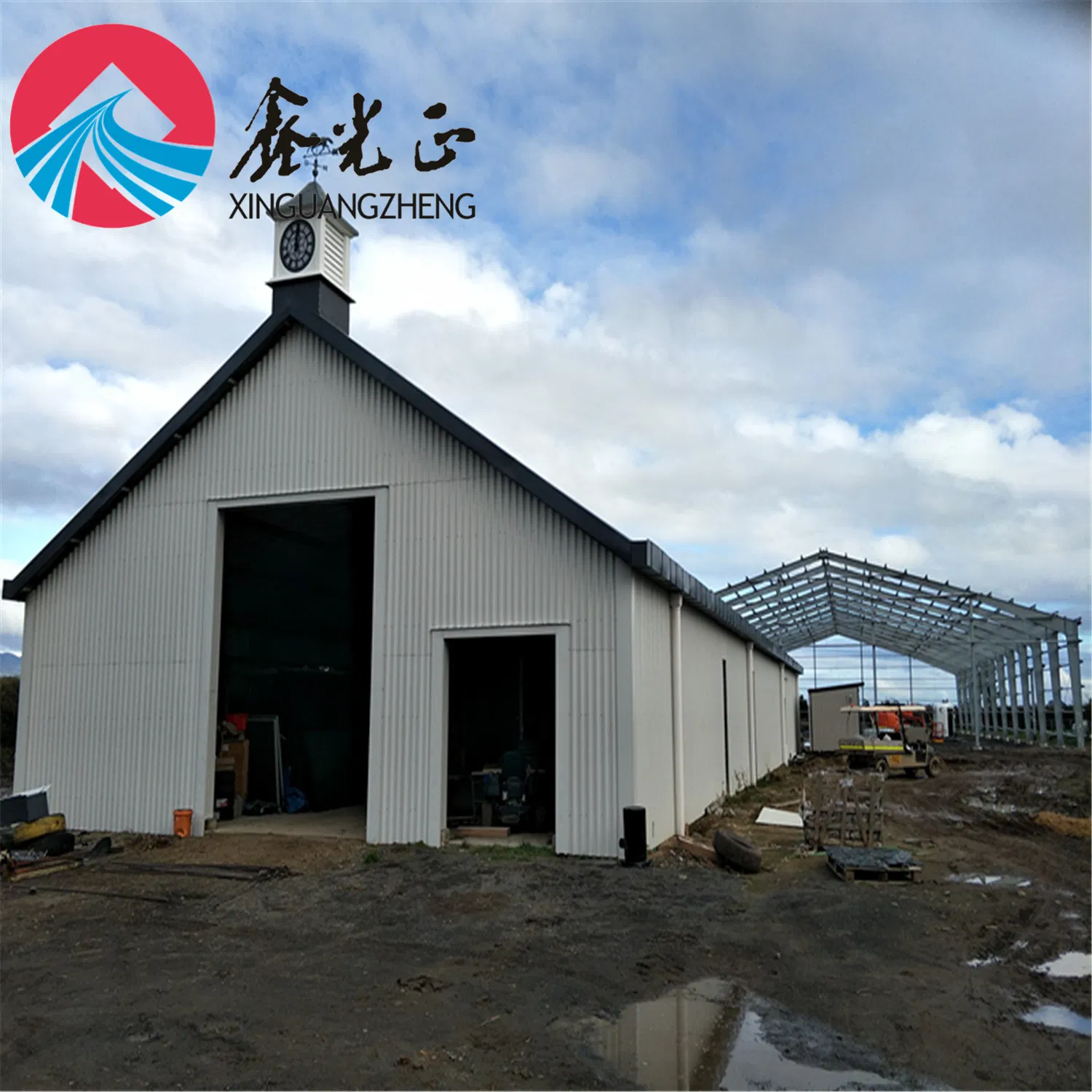 Low Cost Prefabricated Steel Structure Steel Frame with Crane Workshop