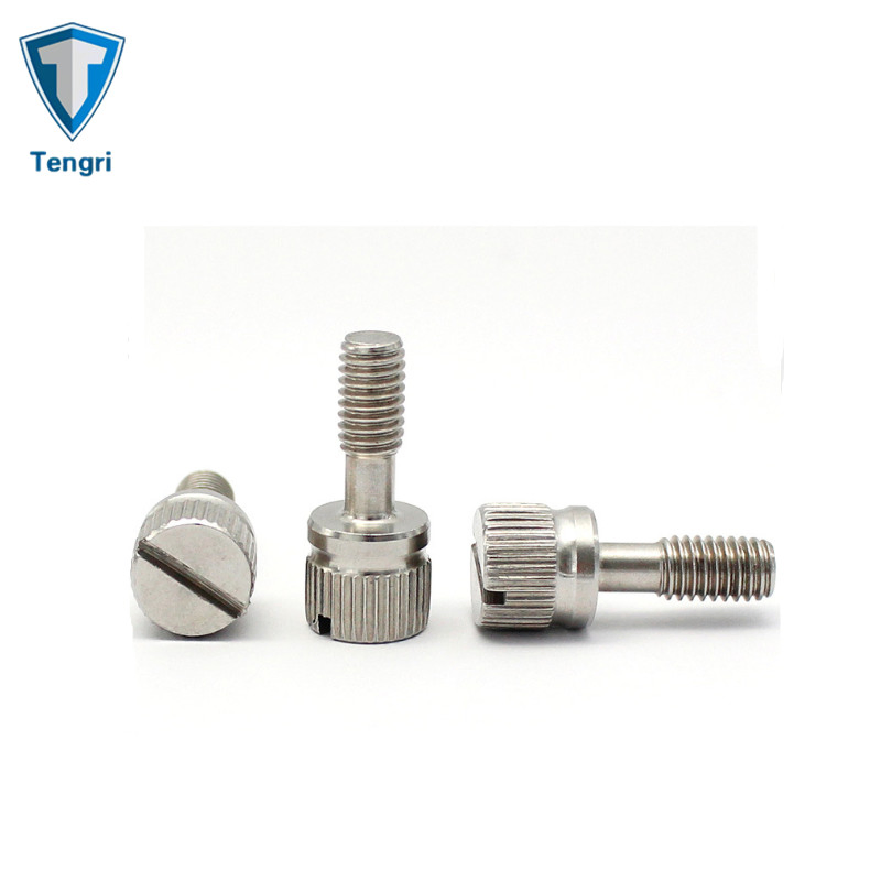 Hardware Stainless Steel316 Slotted Chess Knurled Head Captive Screw