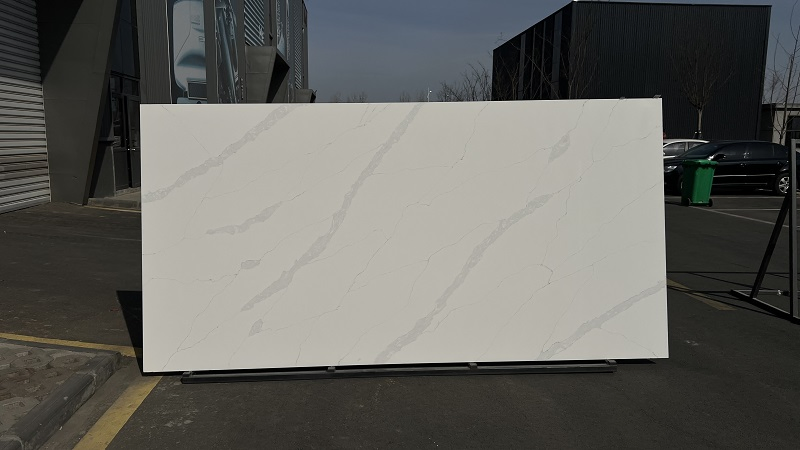 Artificial Stone Zero Silica White Calacatta Marble and Granite Look Quartz Stone Quartz Countertop