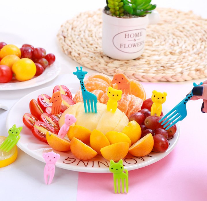 Aohea Bento Accessories Cute Mini Skewers, Reusable Fruit Toothpicks for Lunch