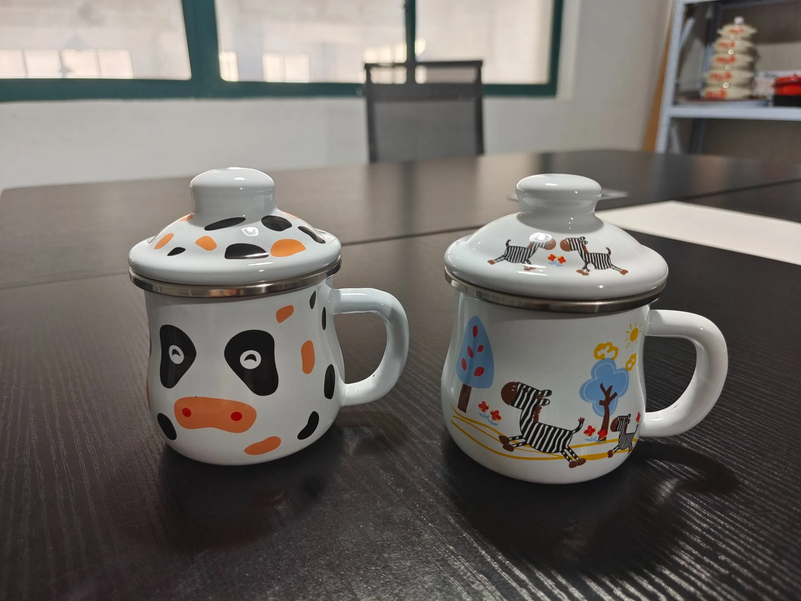 Bellied Mug with Lid, Lid Coffee Mug, Lid Enamel Bellied Mug, Gift Mug, Couples Mugs with Lid