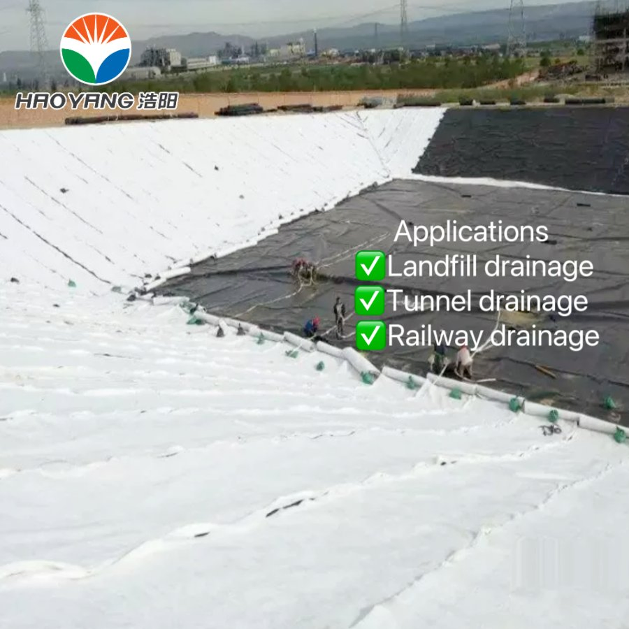 3D HDPE Composite Drainage Geonet with Nonwoven Geotextile Be Used in Sports Ground Drainage