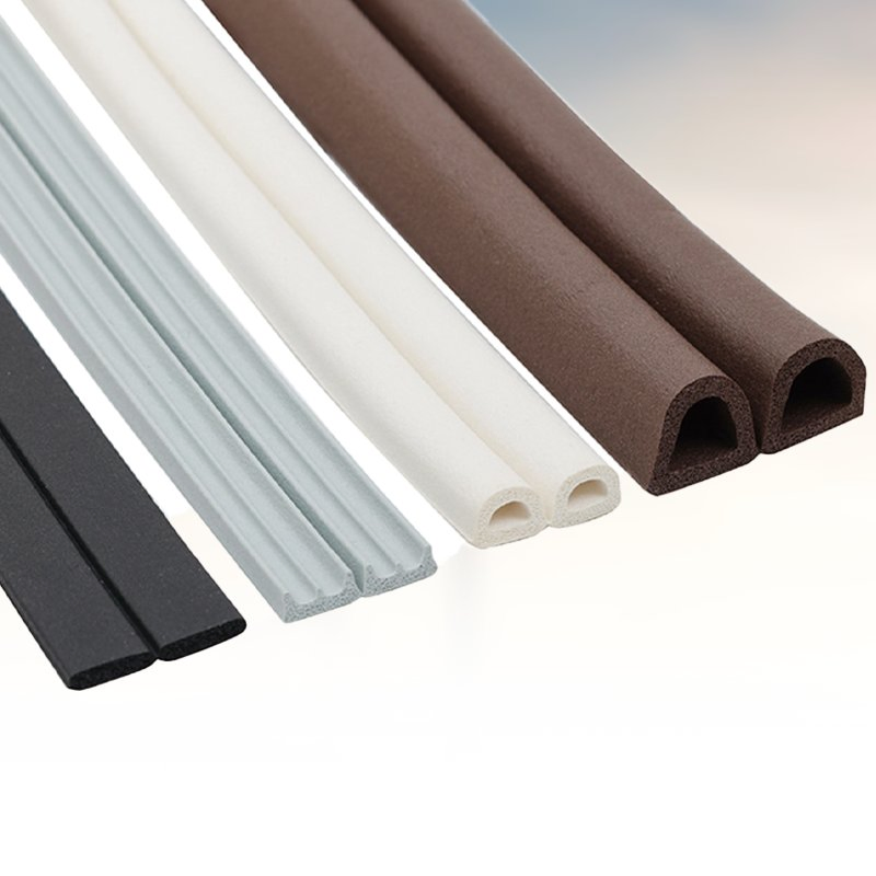 Foam Weatherstrip with Tape for Wooden Door Soundproof Sealing