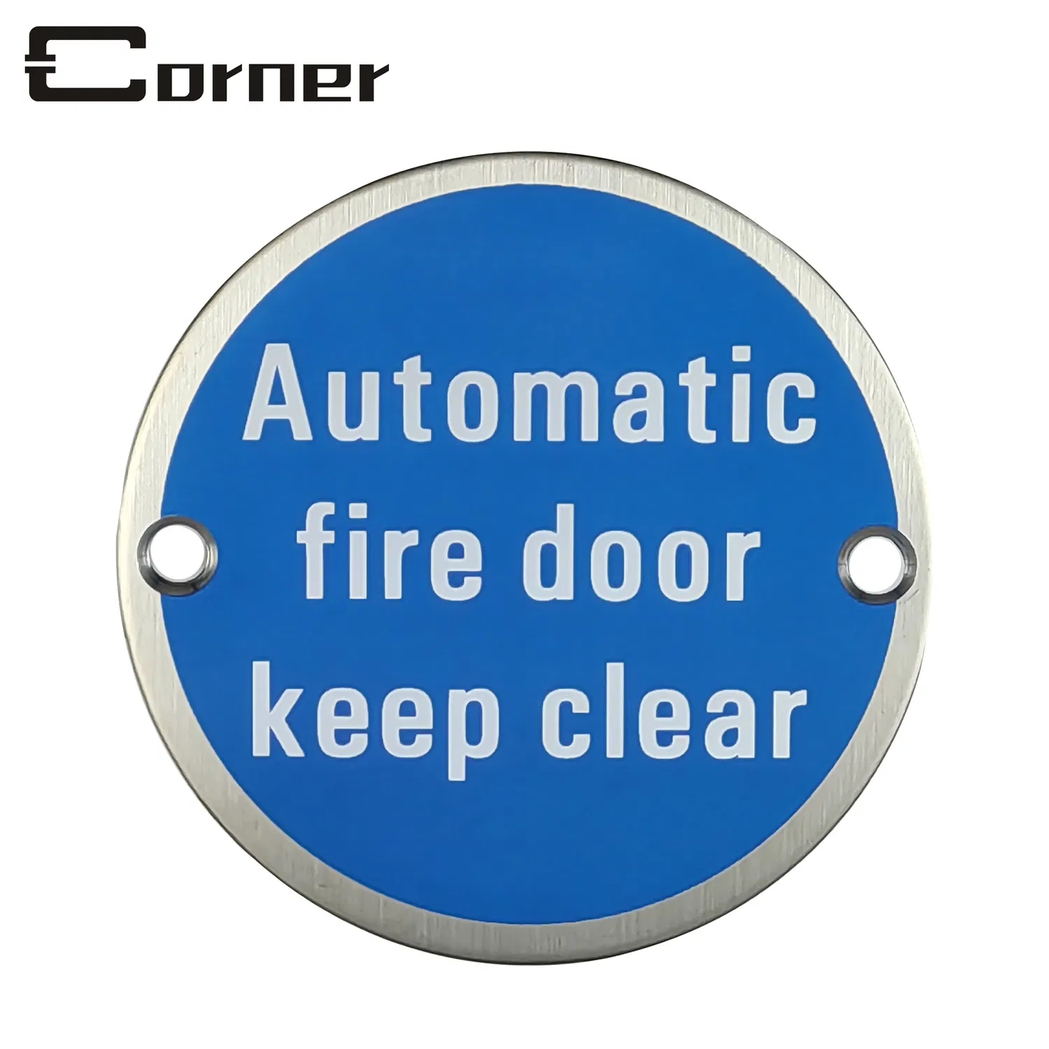 1.2mm Thickness Etching Stainless Steel Round Silk Print Restroom Door Sign Plate for Public Area