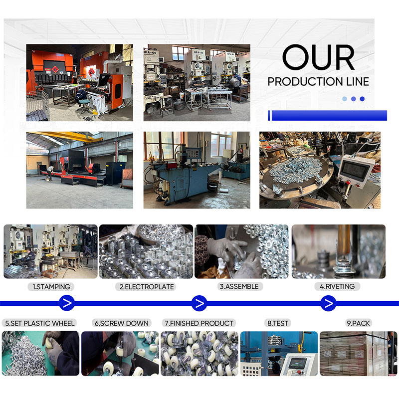 High-Temperature Resistant Perforated Casters Equipment Mobile Wheels