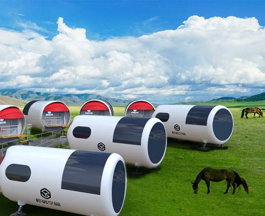 Space Capsule-Inspired Folding Room Creative Container House for Home or Apartment Use for Vacation or Everyday Living