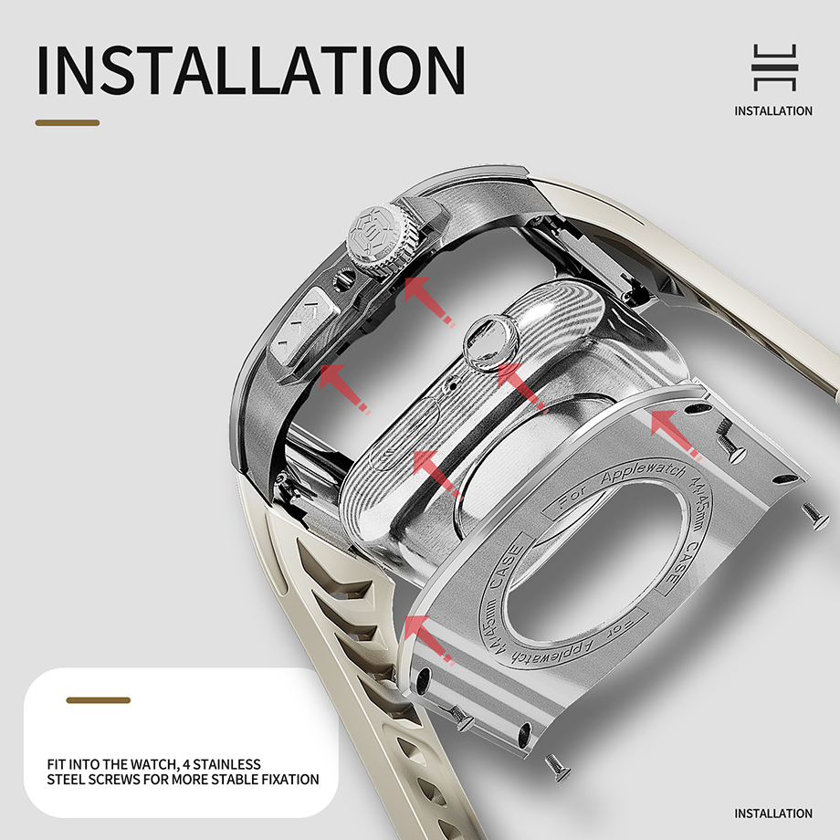 for Appe Watch Bands 49mm Soft Silicone Wristband Strap with Stainless Steel Watch Screen Case for iWatch Series 10 9 Ultra Se