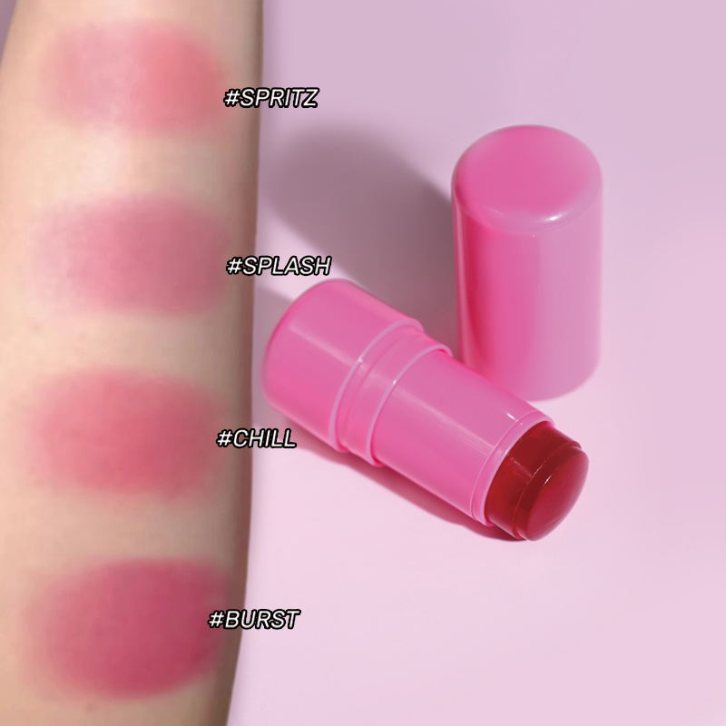 Wholesale Beauty Cosmetics Multi Colors Jelly Blusher Stick Customized Logo Cream Blush Vegan