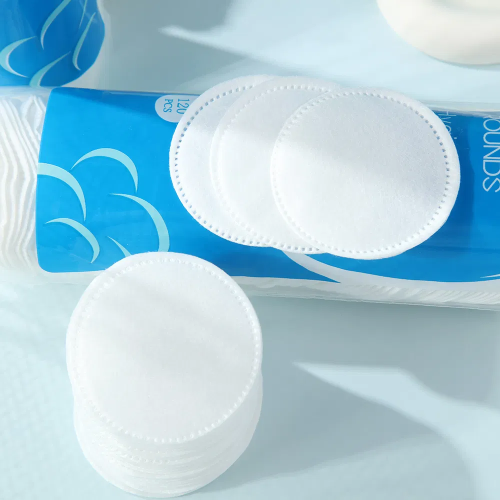 Wholesale 100% Cotton Thickened Full Edged Round Cotton Pads Set Soft Facial Cleaning Makeup Remover Cotton Pads