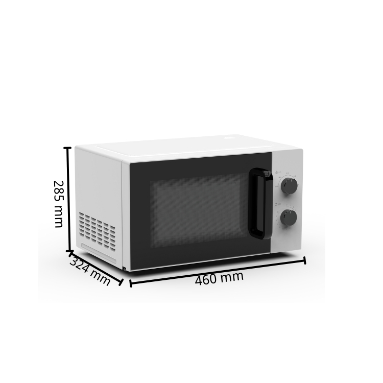 20L Household Tabletop Electric Microwave Oven with Dual Knob Control