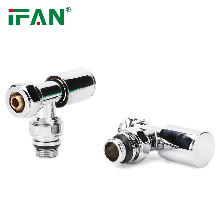 Ifan BS 7291 Chrome Plated Thermostatic Radiator Valve 1/2'' Angle Valve Customized Brass Radiator Valve