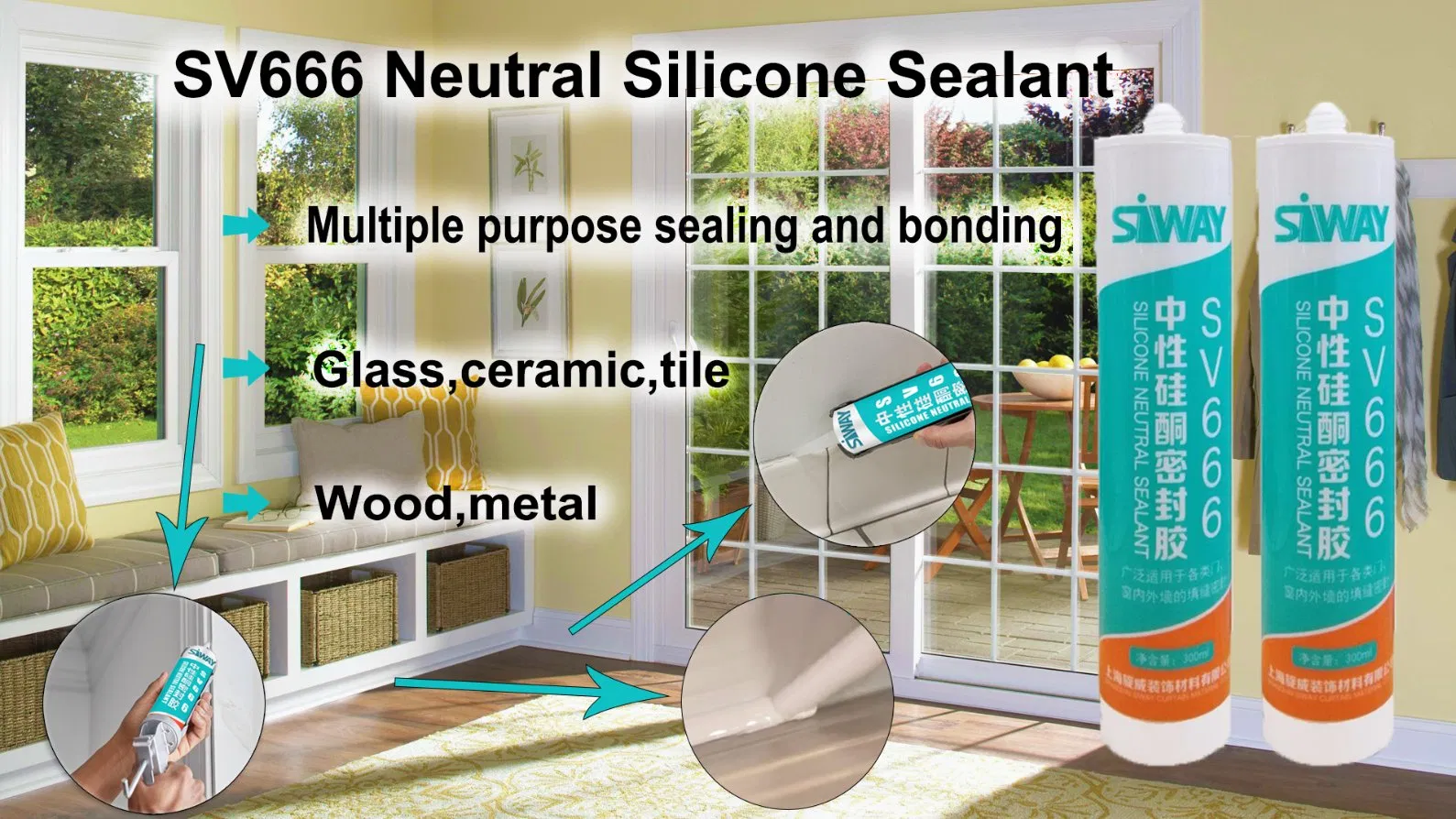 High Quality Multi-Purpose Weather-Resistant Adhesive Gp Neutral Waterproof Silicone Sealant