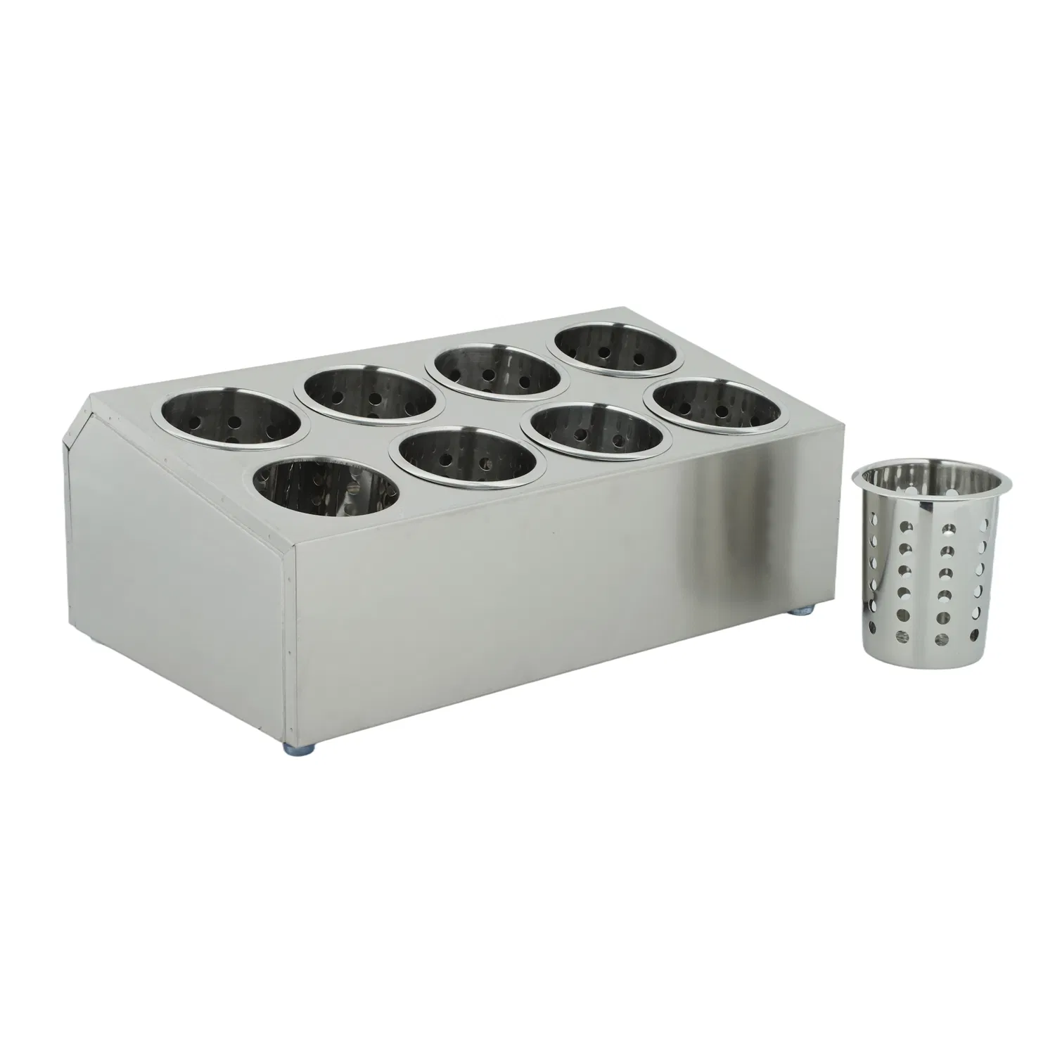 Wholesale Stainless Steel Spoon Fork Silverware Holder Buffet Restaurant Cutlery Organizer