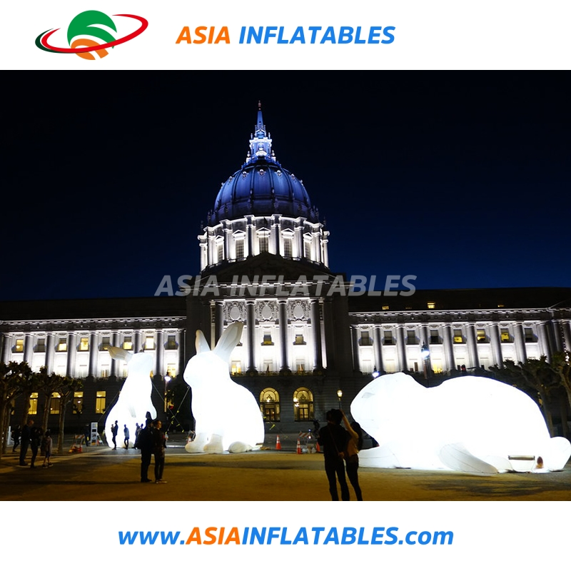 Lighting Inflatable Rabbit Bunny for Night Club Decoration