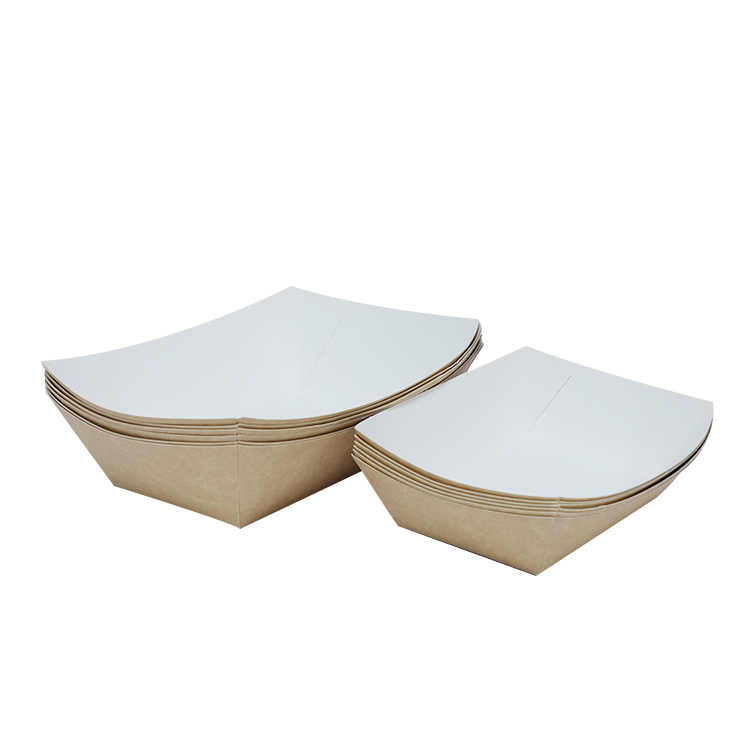 Disposable Paper Food Tray Boat Tray with Different Sizes