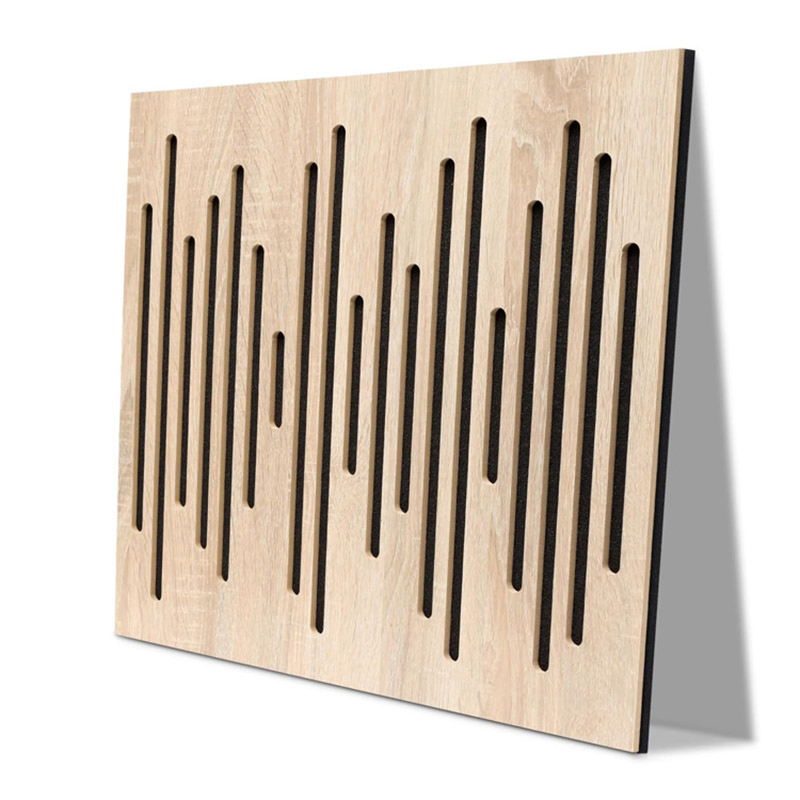 Morden Office Decorative Sound Absorbing Wall Decor MDF Composite Akupanel Wall Slatted Soundproof 3D Wall Wooden Panel