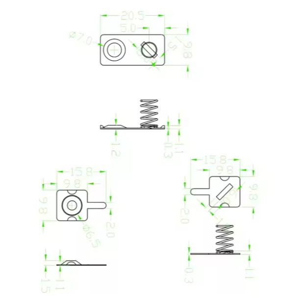 Gasket Metal Stamping Button Battery Sheet Spring