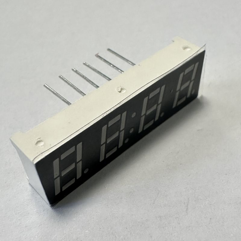 7mm 4-Digit 7-Segment LED Display, Yellow Green, Common Cathode